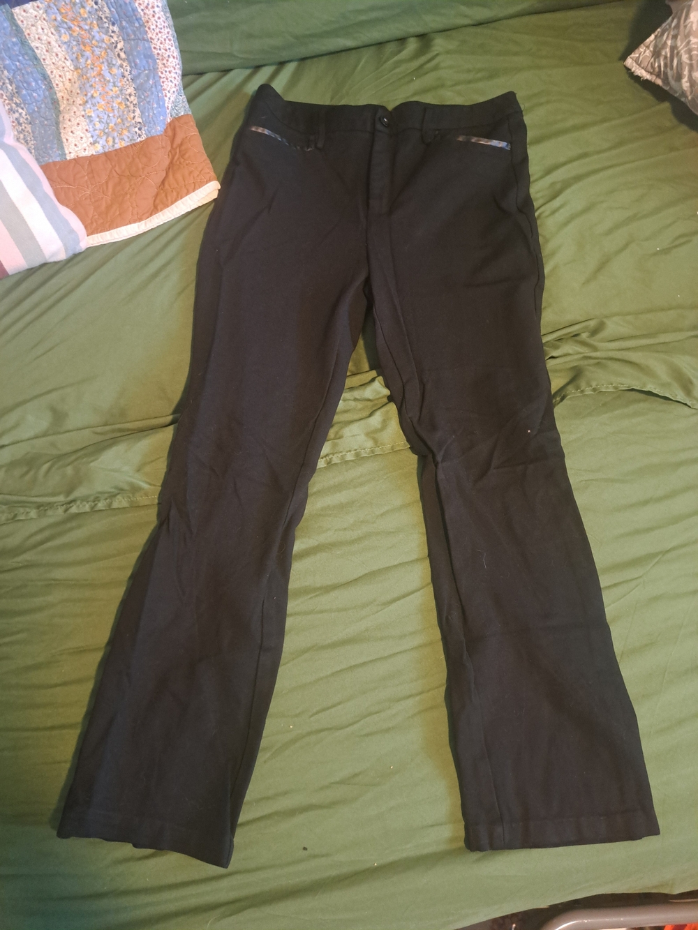 NYDJ Black Women's Dress Pants with Subtle Pocket Trim